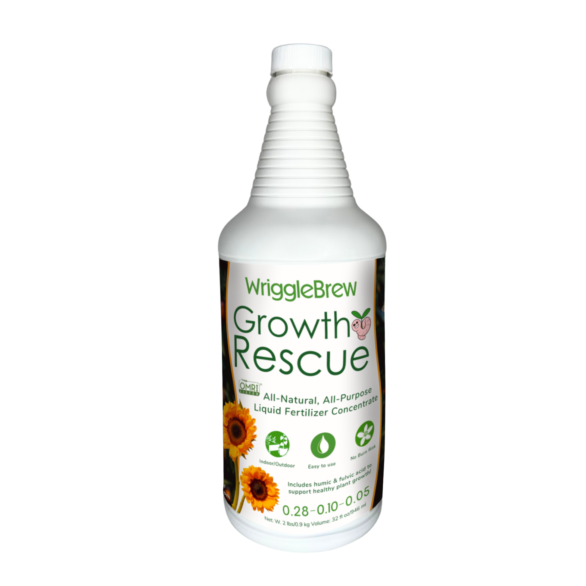 organic liquid fertilizer for indoor plants Growth & Rescue All-Purpose Complete Nutrition Liquid Fertilizer Conce – WriggleBrew